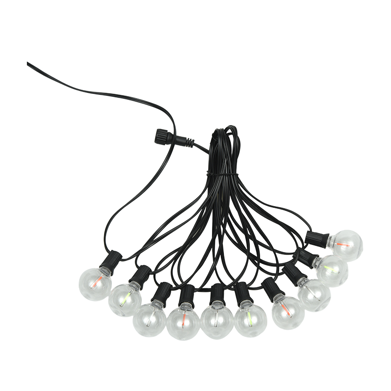 G40 Clip-on E12 Lampu Tali Berwarna Spiral