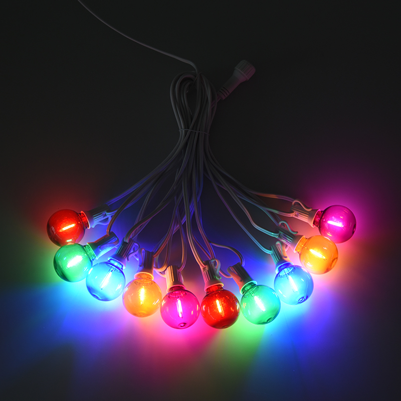 G40 Clip-on E12 Lampu Tali Dekoratif Berwarna Spiral (Gaya Putih)