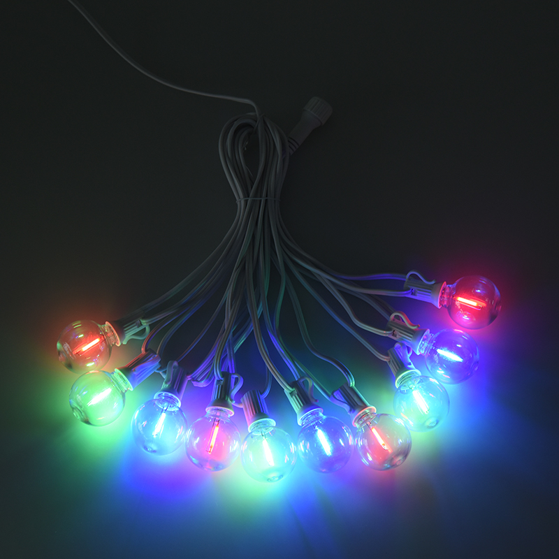 G40 Clip-on E12 Lampu Tali Berwarna Spiral (Gaya Putih)