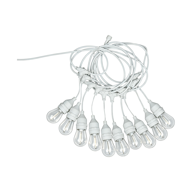 S14 Kawat Gantung E27 Spiral Transparan Kap Lampu Warna Tali Lampu