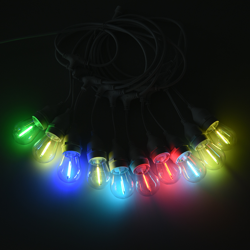 S14 Kawat Gantung E27 Spiral Transparan Kap Lampu Warna Tali Lampu