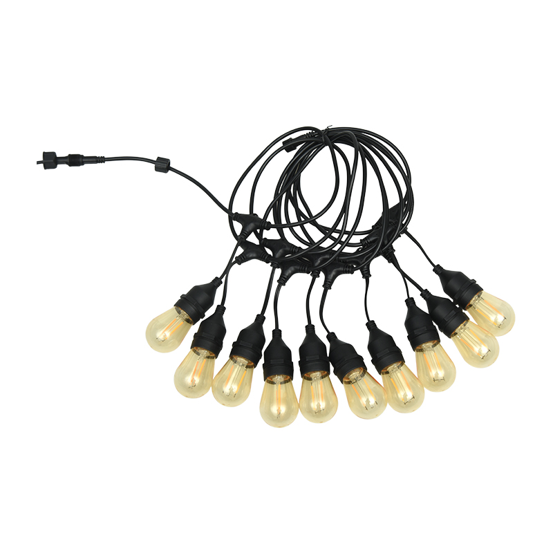S14 Kawat Gantung E27 Lampu Tali Putih Hangat Lampu Tunggal 2W