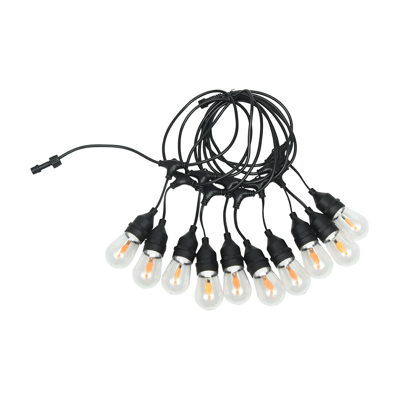 S14 Liontin Tipe E27 Spiral Lampu Tali Putih Hangat 3.5V Model Keamanan Tegangan Rendah