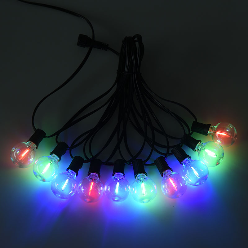 G40 Clip-on E12 Lampu Tali Berwarna Spiral