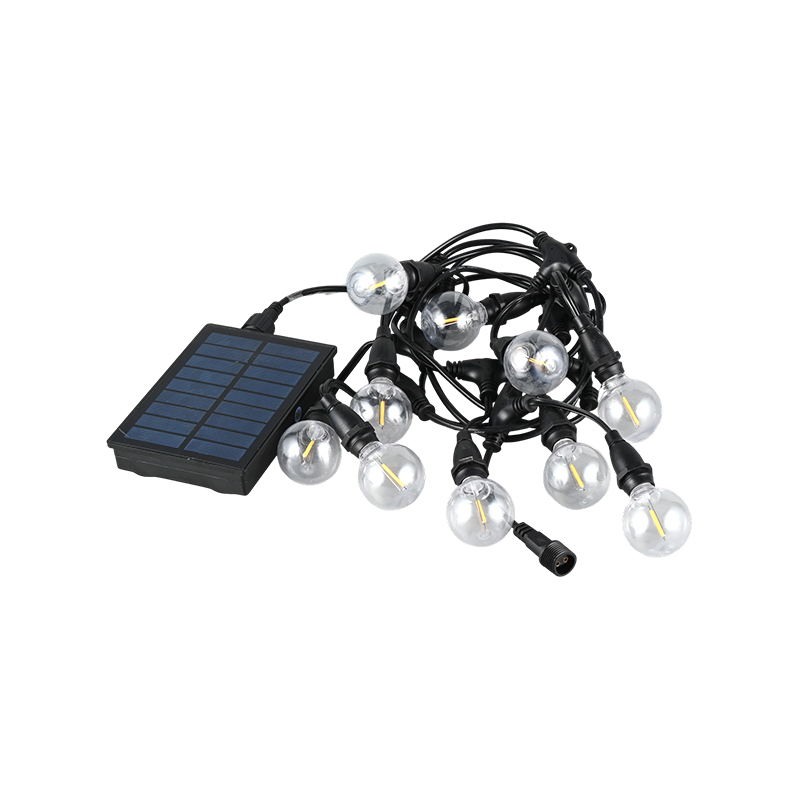 Lampu senar surya tipe liontin G40 (dudukan lampu E12, 5 meter 10 lampu)