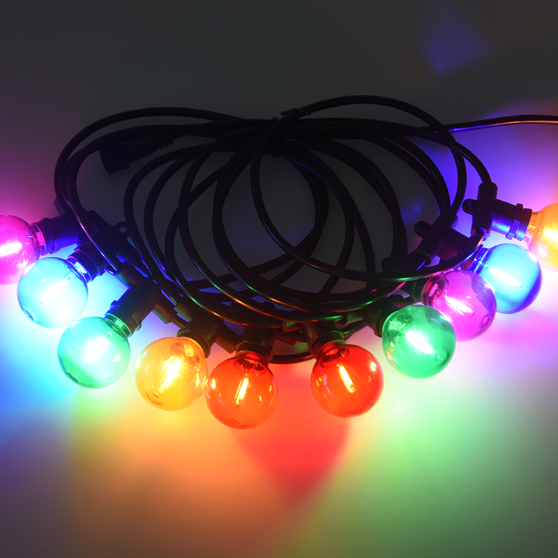 G40 Ball Bubble E12 Spiral Mouth Dekorasi Memperhiasi Warna-warni