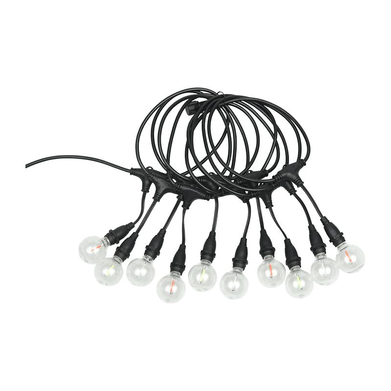 G40 Bohlam Transparan E12 Lampu Tali Gantung Berwarna Mulut Spiral