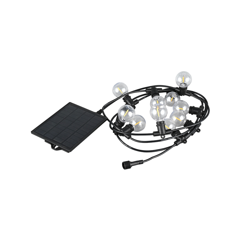 Lampu senar surya terintegrasi G40 (dudukan lampu E12, 5 meter 10 lampu)